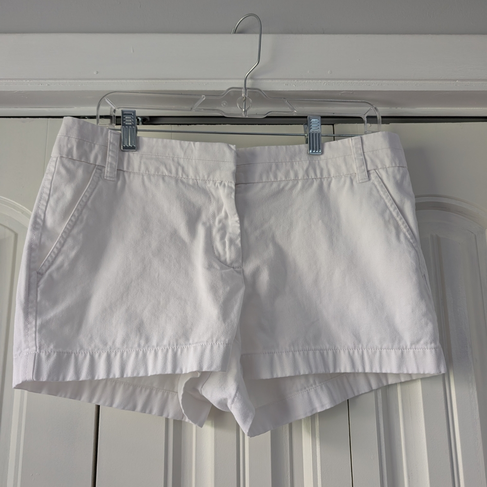 J. Crew White Chino Shorts Classic Cotton Style